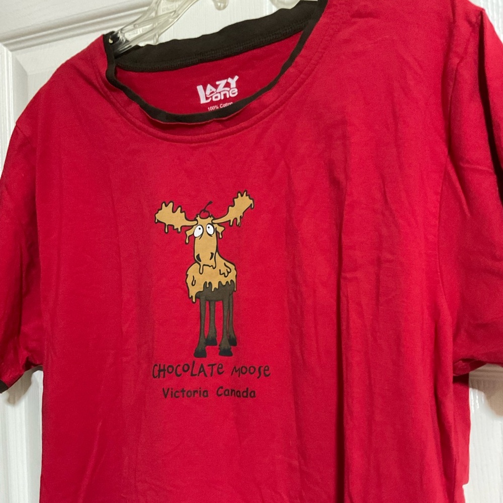 Lazy One Red Moose Graphic Tee